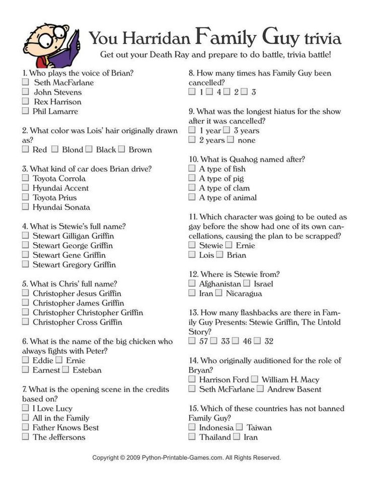 Pop Culture Trivia Questions And Answers Printable That Are Sizzling