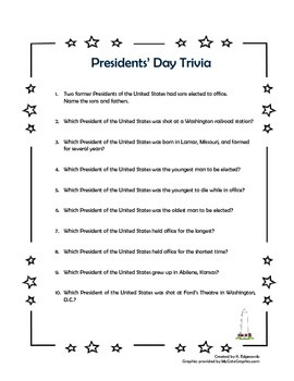Presidents 39 Day Trivia FREE By Edge EdTech Teachers Pay Teachers