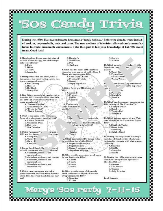 Printable 50 S Music Trivia Questions And Answers Quiz