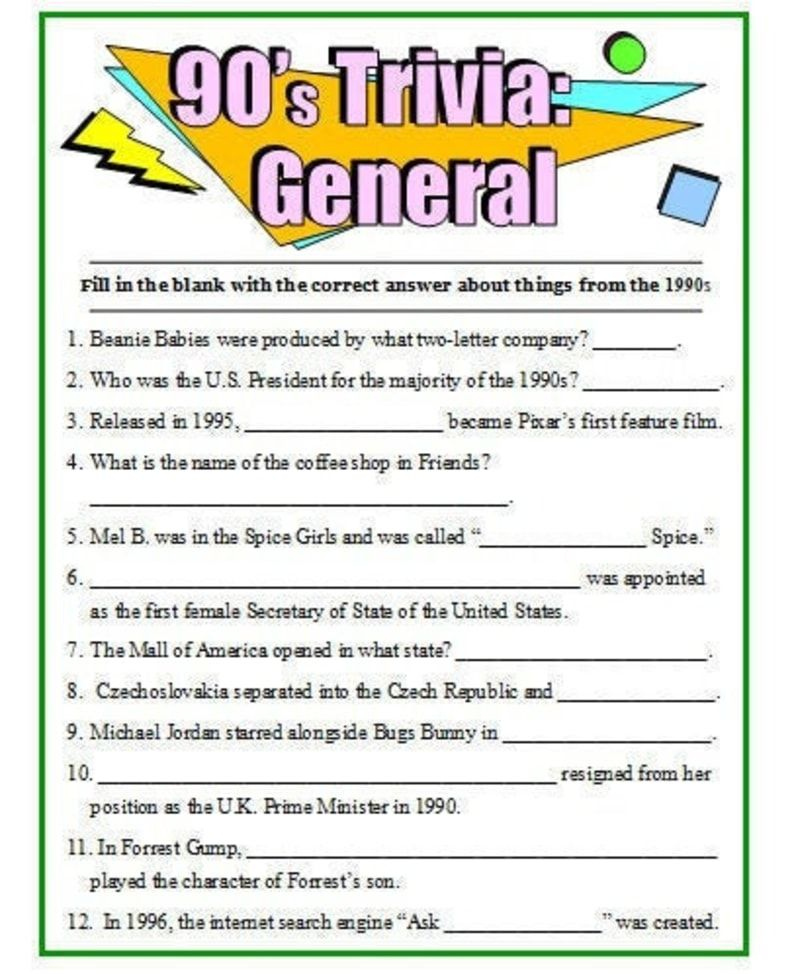 Printable Beach Trivia Questions And Answers Trivia Printable