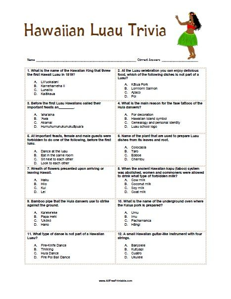 Printable Beach Trivia Questions And Answers Trivia Printable