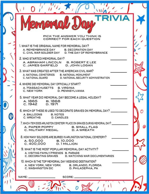 Printable Patriotic Games Memorial Day Activities PartyIdeaPros