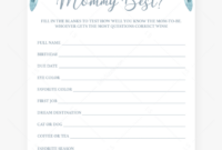 Printable Who Knows Mommy Best Quiz With Watercolor Would She Rather