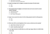 Questions About Ancient Egypt History Answers Worksheets Pdf Www