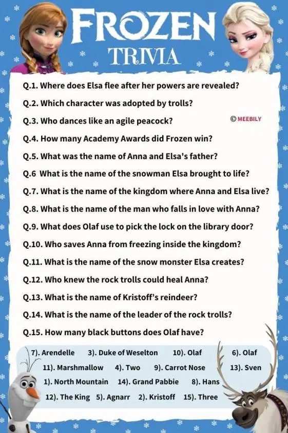 Quiz Riddle Disney Answers