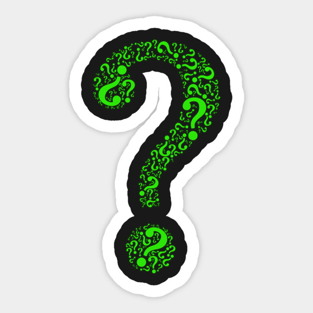 Riddler Question Mark Batman Sticker TeePublic