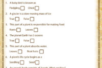 Science Quiz 2 View Printable 2nd Grade Science Worksheet