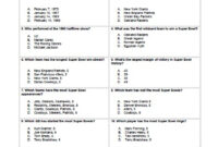 Super Bowl Trivia Free Printable