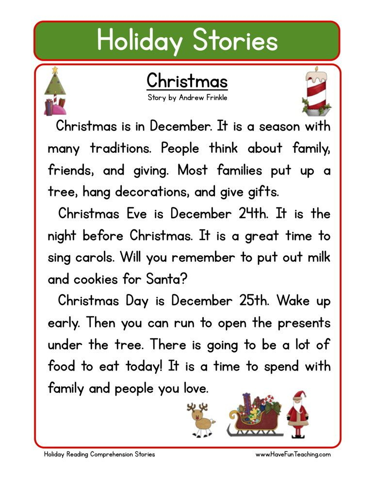 Third Grade Christmas Reading Comprehension Worksheets Joseph Franco 