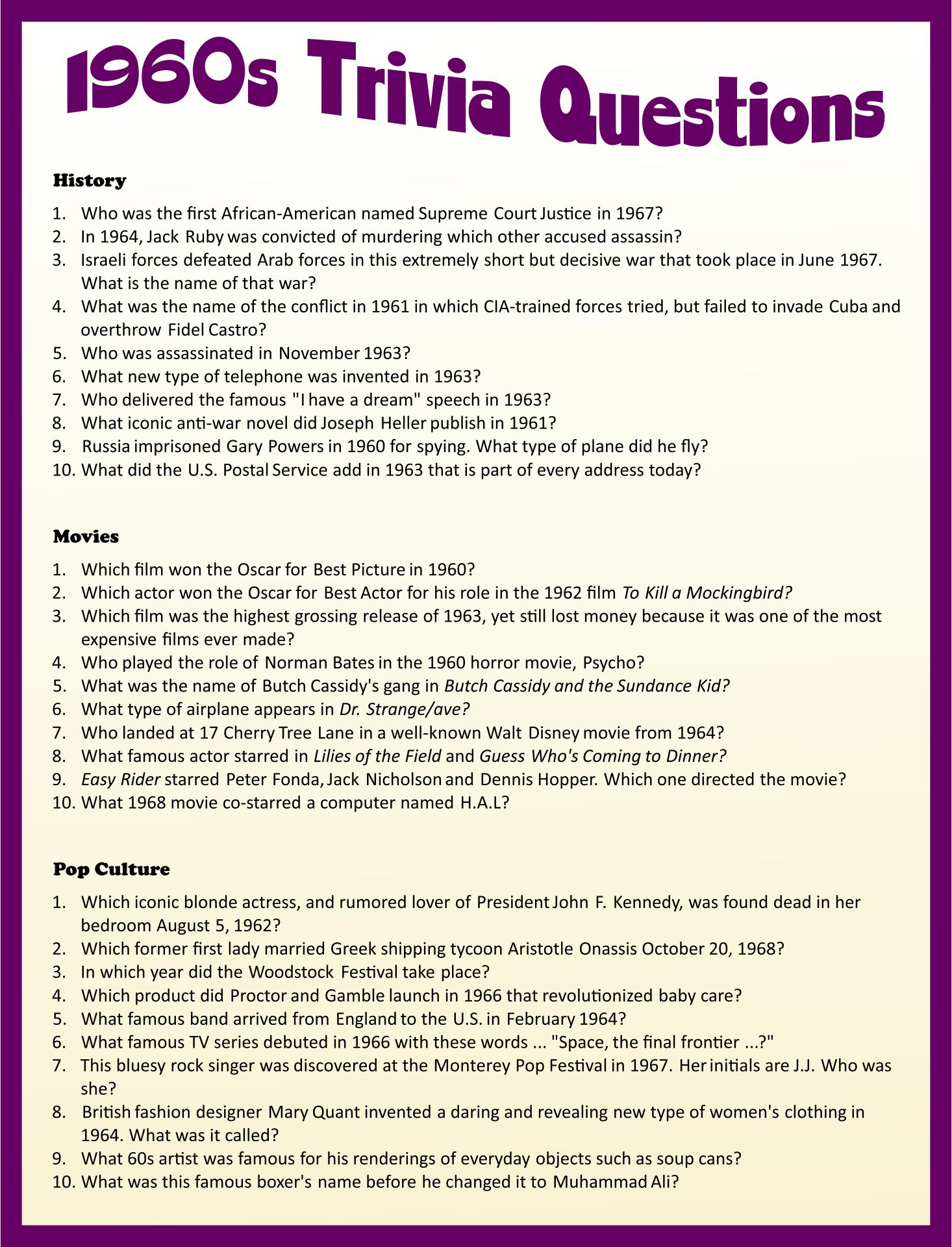 Trivia For Seniors Free Printable The Best Trivia Questions For 