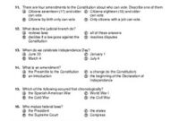 United States Citizenship Test Bubble Answers 100 Questions Multiple