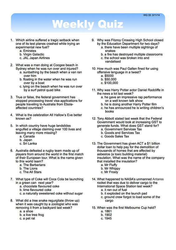 Printable Melbourne Cup Trivia Questions And Answers