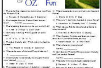 Wizard Of Oz Trivia Game Etsy
