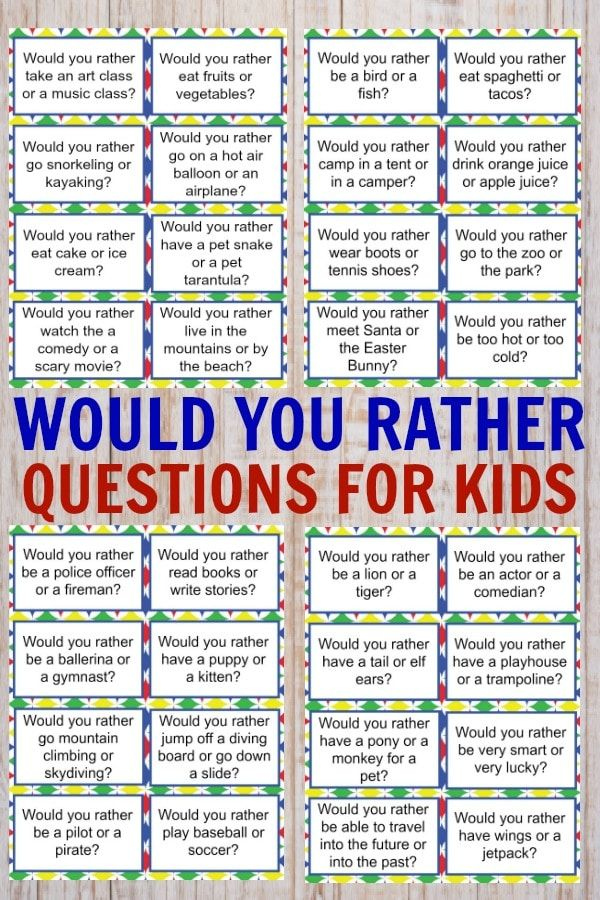 Would You Rather Questions For Kids Are A Great Way To Make Dinner Time 