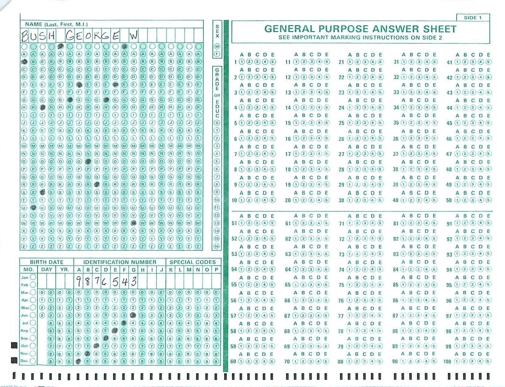 Zipgrade Answer Sheet Forms Free Printable Bubble Answer Sheets 