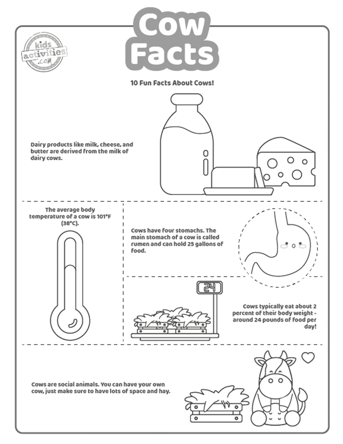 10 Fun Cow Facts For Cow Lovers Kids Activities Blog