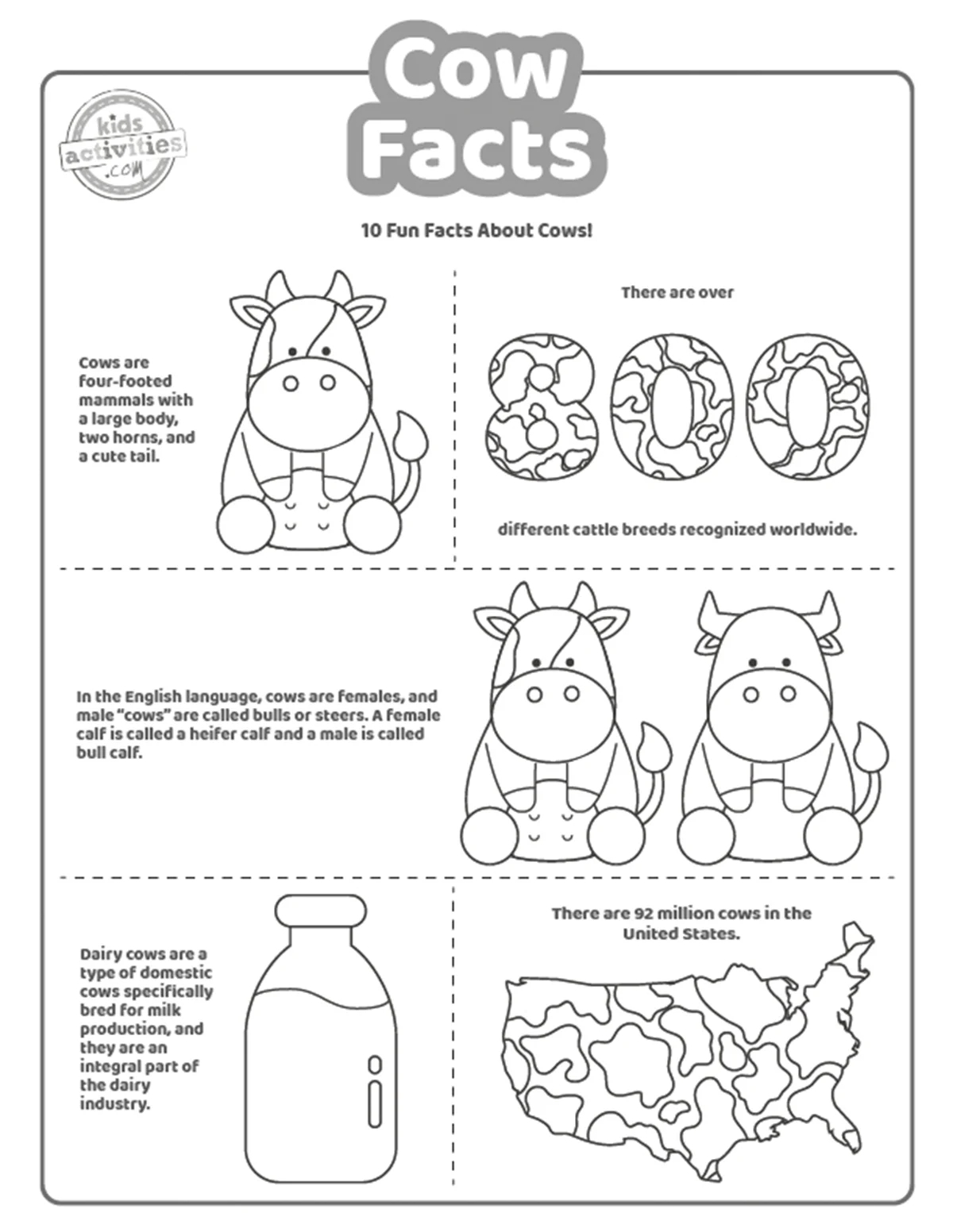 10 Fun Cow Facts For Cow Lovers Kids Activities Blog