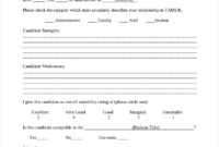 10 Interview Evaluation Form Examples To Download