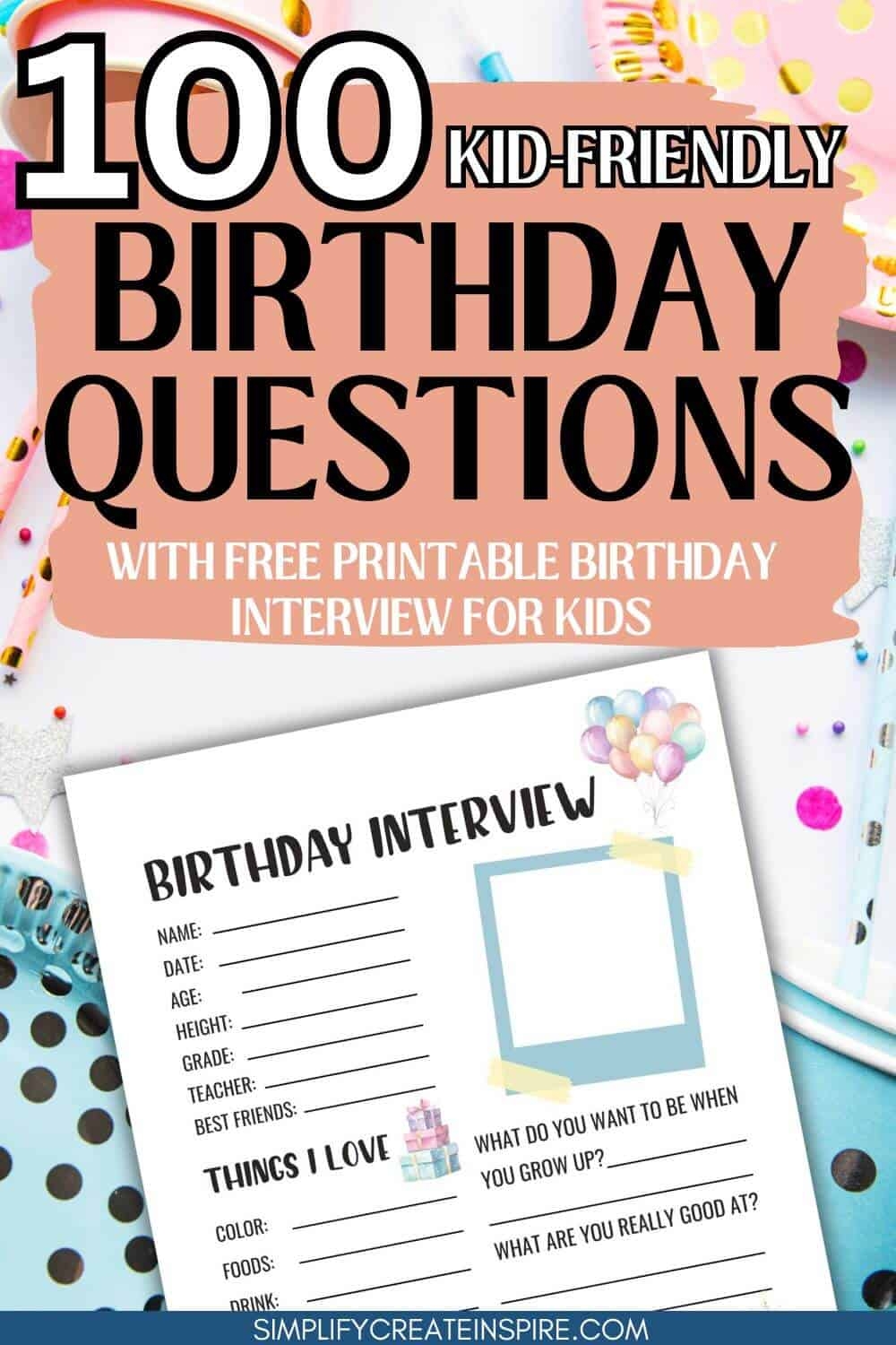 Free Printable Birthday Questions