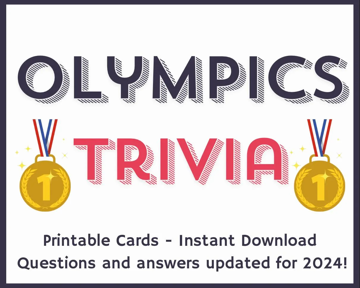 100 Olympics Trivia Questions Answers Updated For Summer 2024 Instant Digital Download Etsy