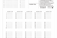 100 Question OMR Sheet Sample