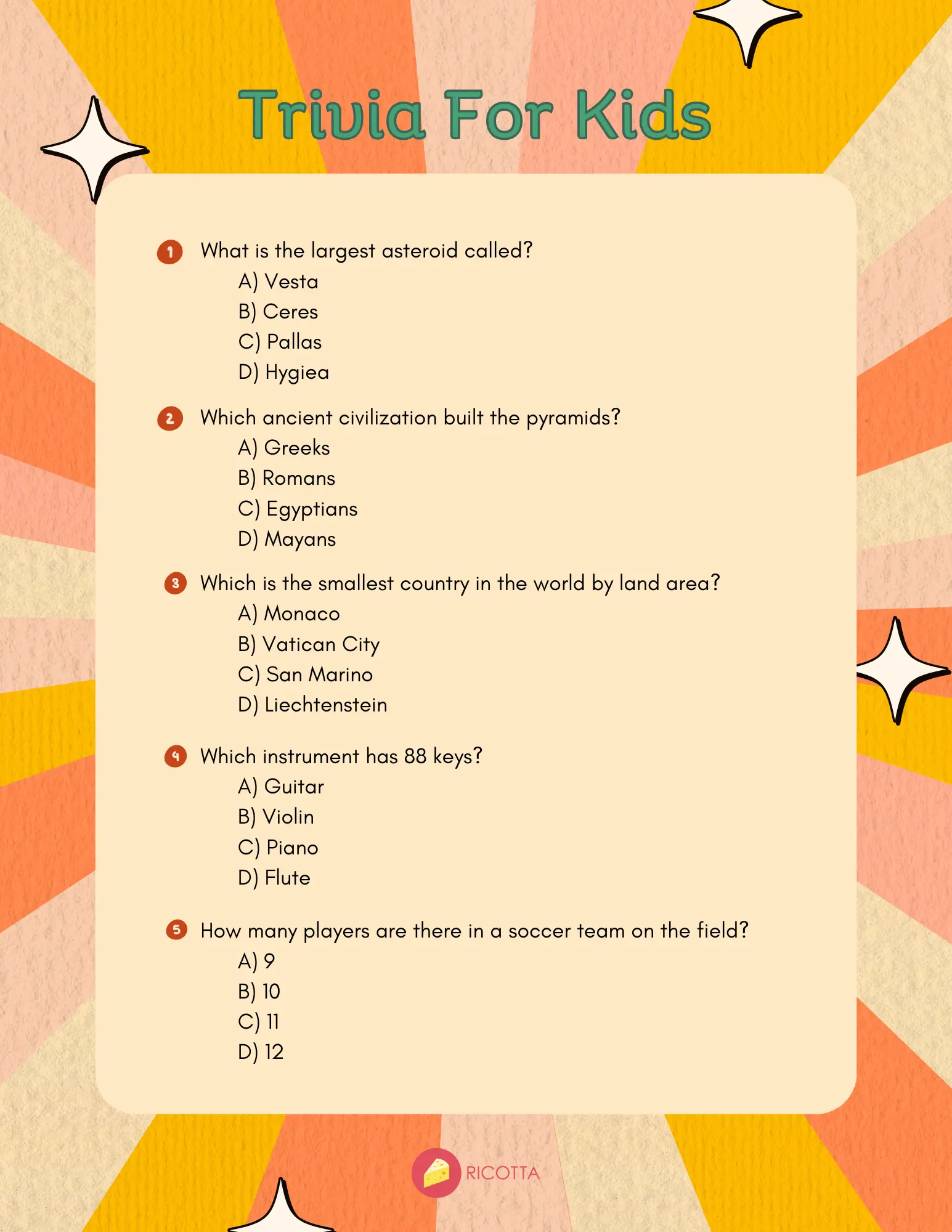 100 Trivia Questions Answers For Kids That Are Super Fun