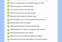 100 Trivia Questions For Work free Printables