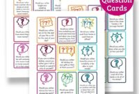 100 Would You Rather Questions For Couples Printable Cards