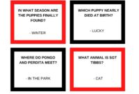 101 Dalmatians Trivia Quiz FREE PRINTABLE The Life Of Spicers