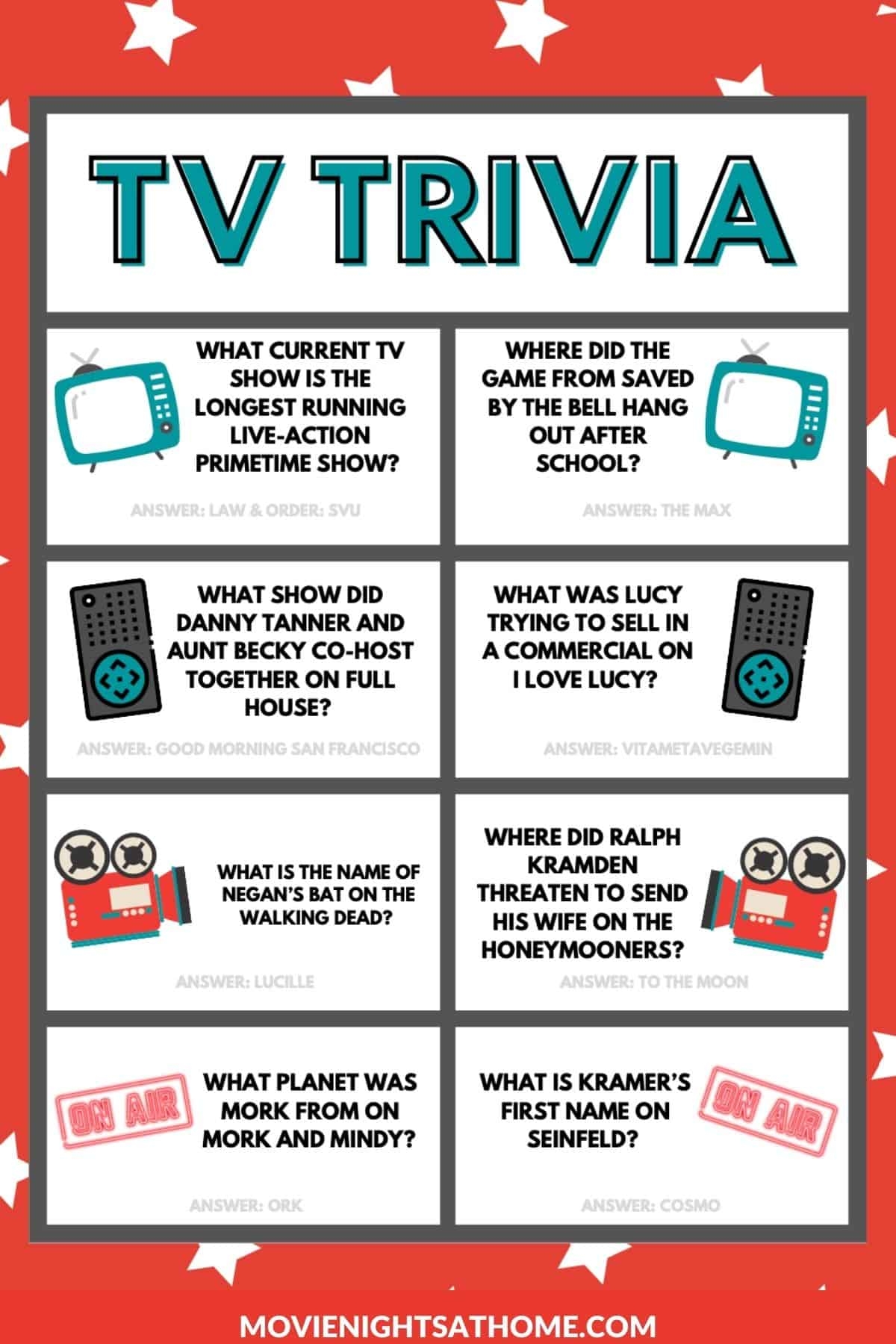 Easy Printable Trivia Questions and Answers