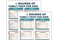 110 Best Family Feud Game Questions For Kids Teens 2025
