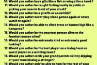 125 Fun and Clean Would You Rather Questions For Kids Develop Good Habits