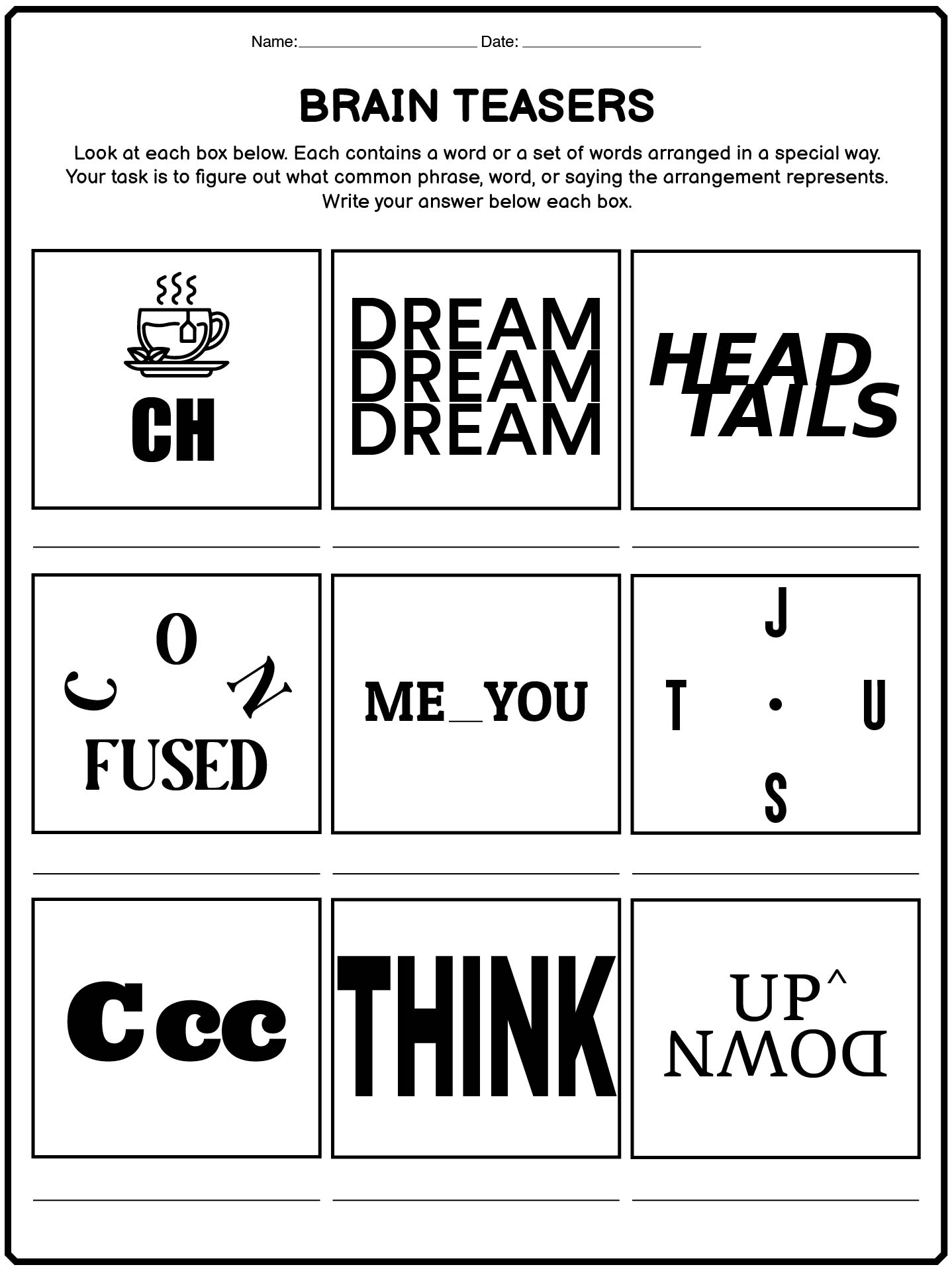 15 Brain Teaser Worksheets Picture Puzzle Free PDF At Worksheeto
