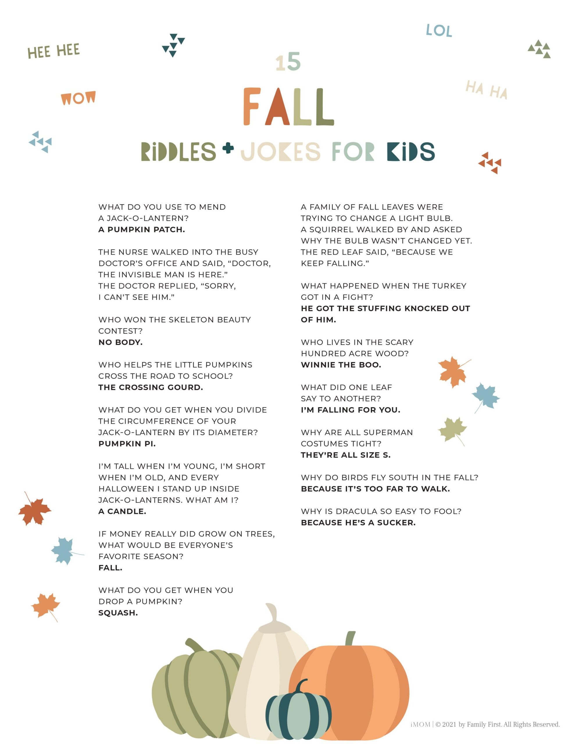 15 Fall Riddles And Jokes For Kids IMOM
