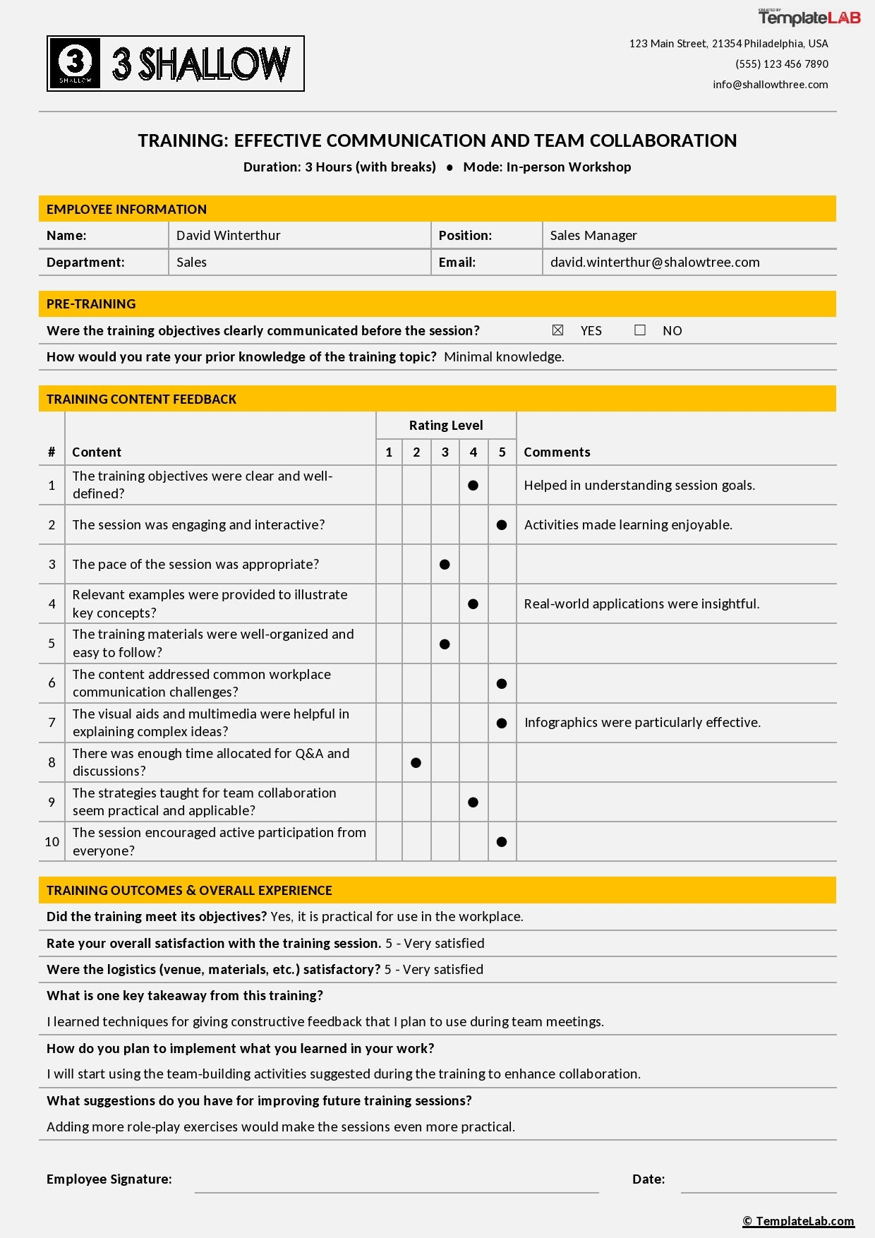 Free Printable Questionnaire of a Person