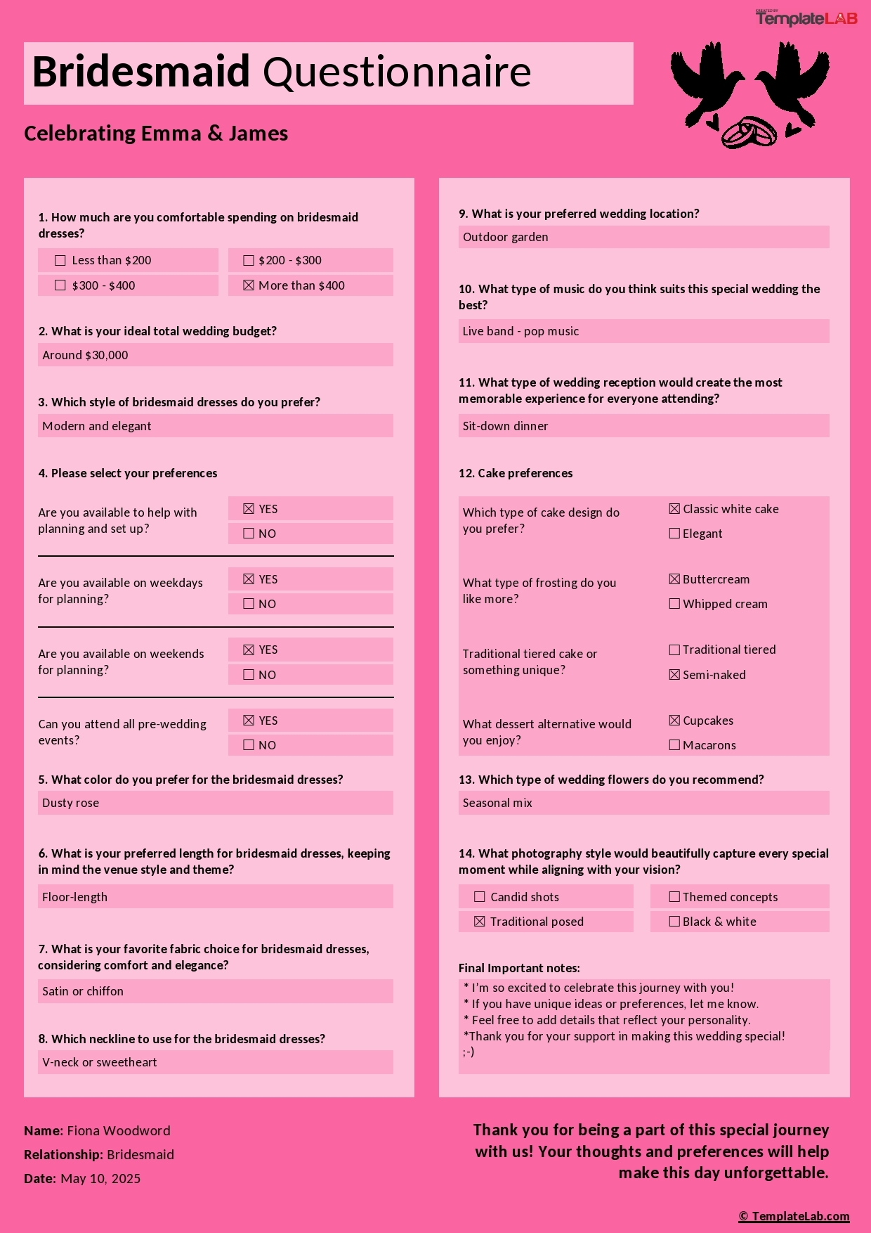 15 Free Questionnaire Templates Word PDF Excel TemplateLab