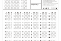 150 Question OMR Sheet Sample