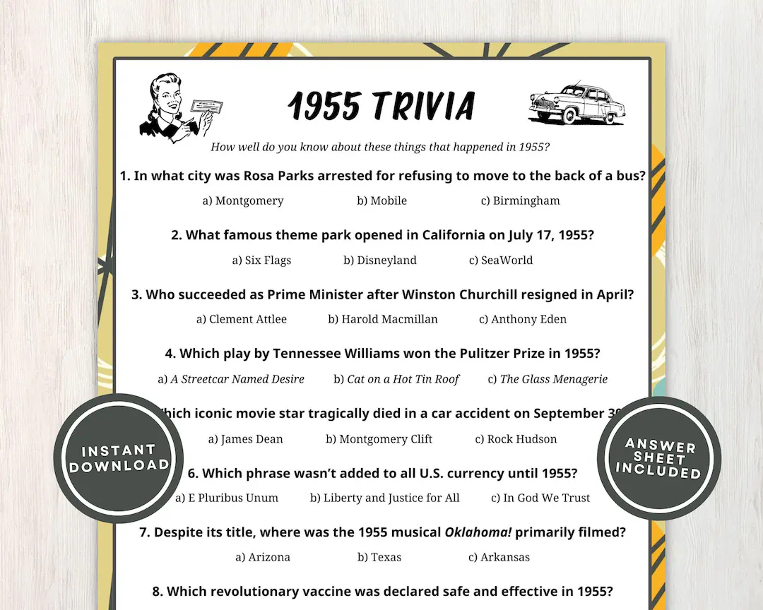 101 Trivia Questions and Answers Printable Free
