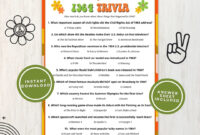 1964 Trivia With Answers Printable 61st Birthday Party Or Anniversary Party Game 10 Fun Quiz Questions From Back In 1964 Instant Download Etsy
