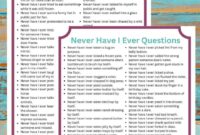 200 Never Have I Ever Questions For Kids FREE Printable