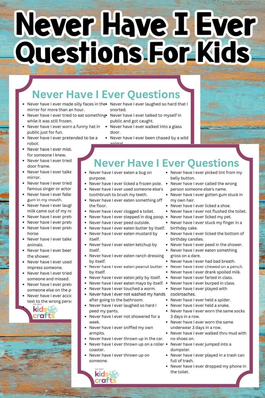 Printable Questions for Kids