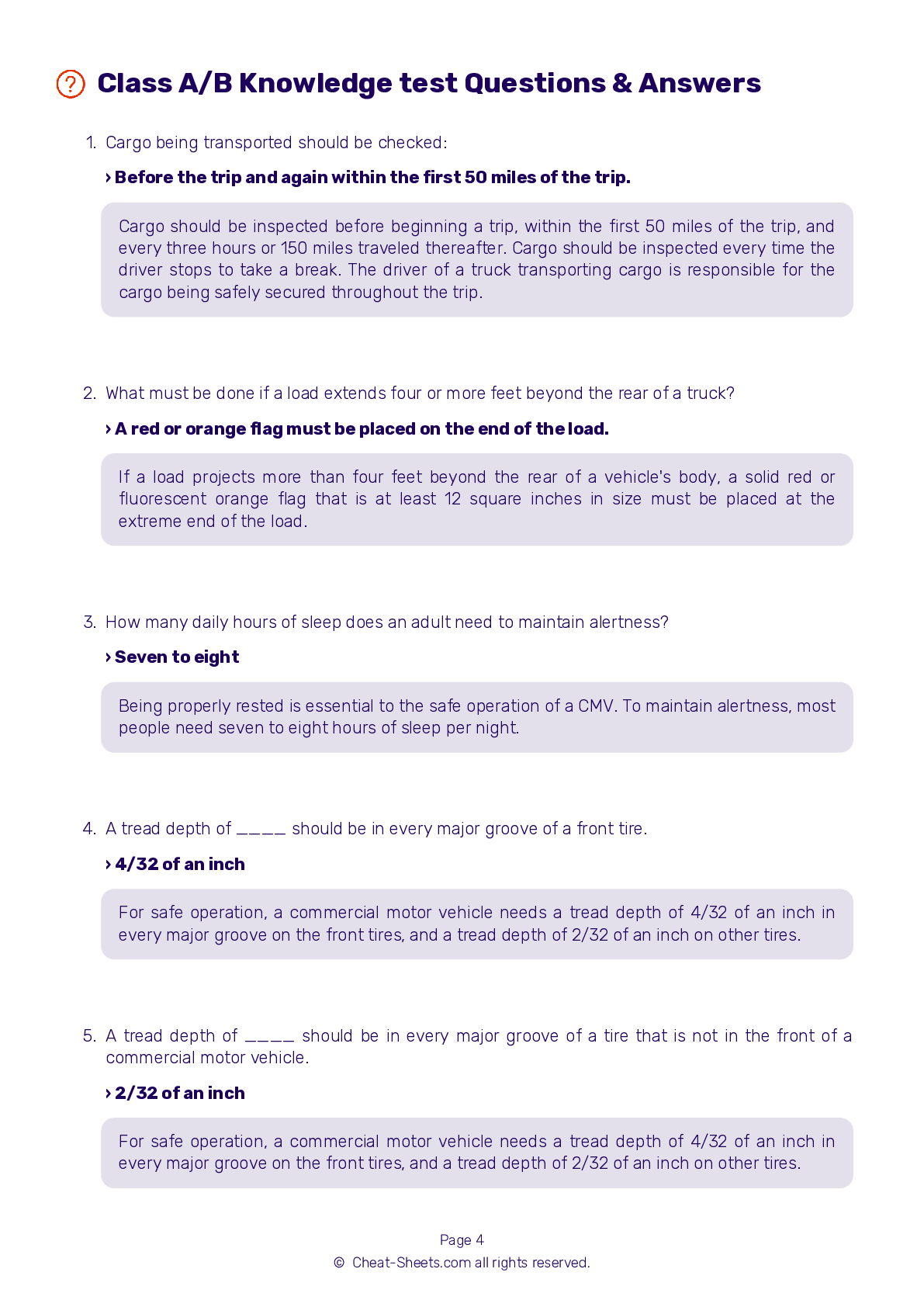 2025 California DMV CDL Permit Test Cheat Sheet 99 Pass Rate 
