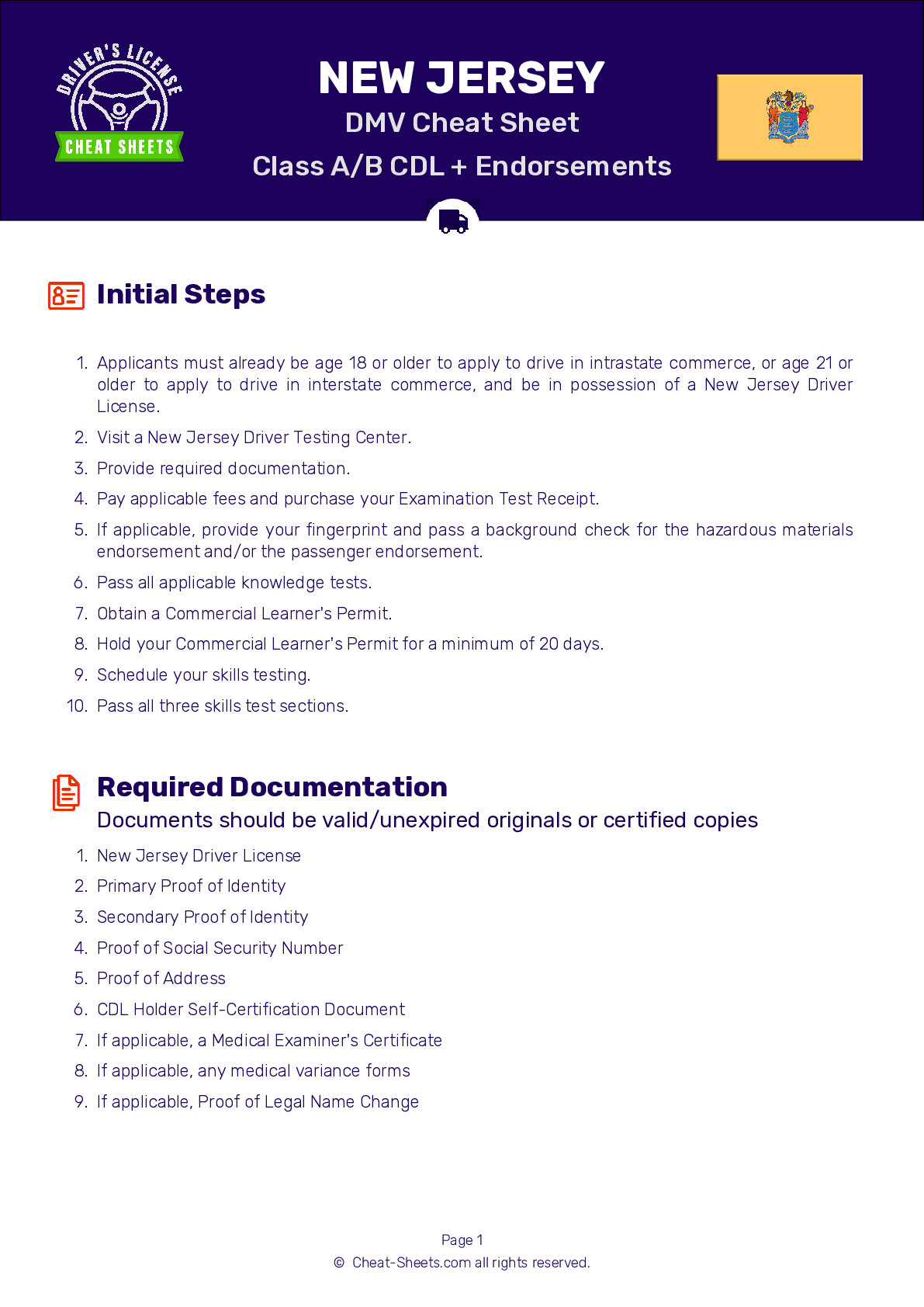 Printable CDL Test Questions
