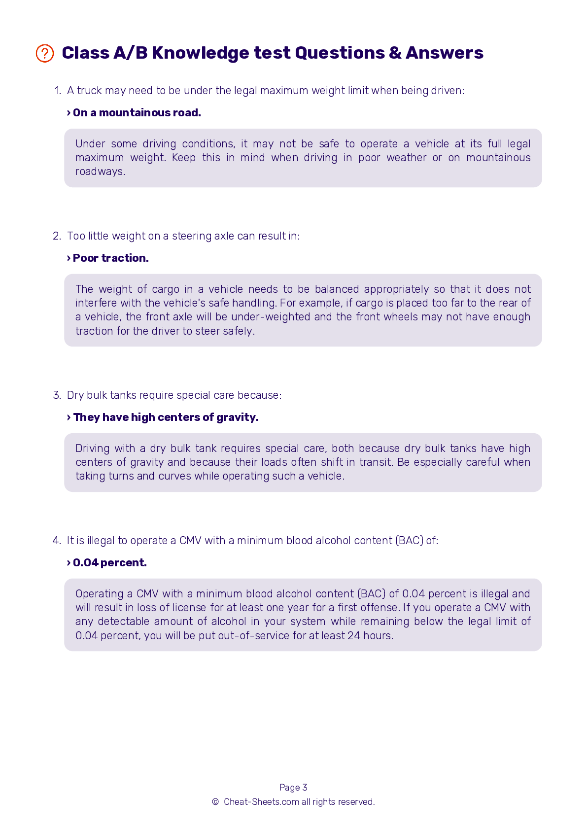 2025 New York DMV CDL Permit Test Cheat Sheet 99 Pass Rate 