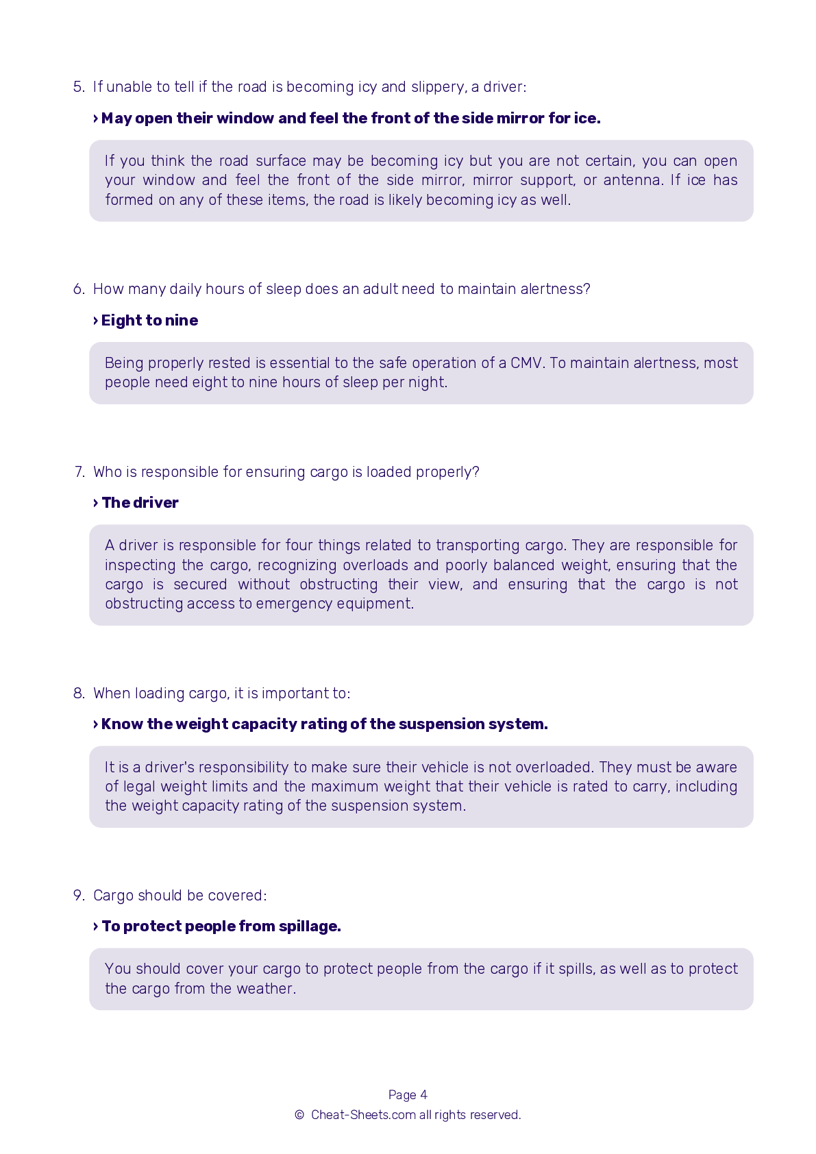 2025 Ohio DMV CDL Permit Test Cheat Sheet 99 Pass Rate 