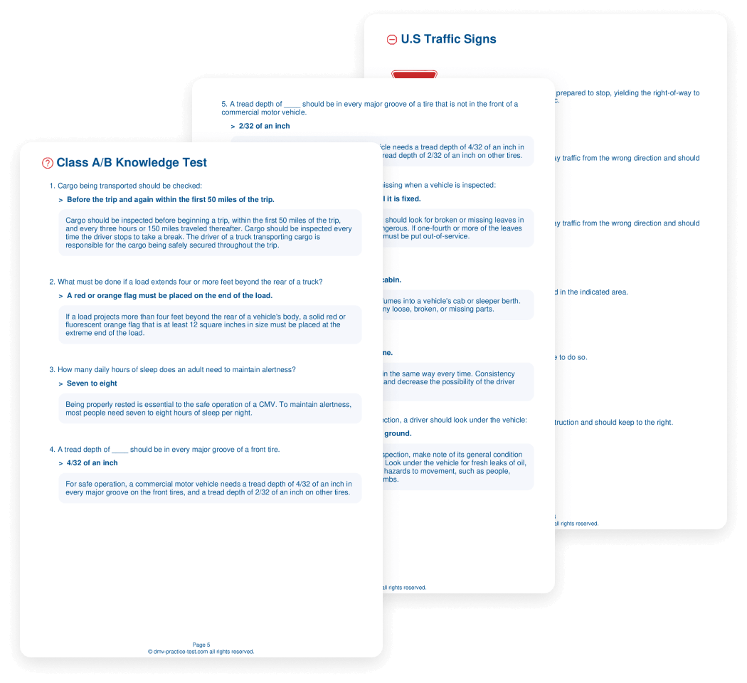 2025 Pennsylvania DMV CDL Test Cheat Sheet 99 Pass Rate 