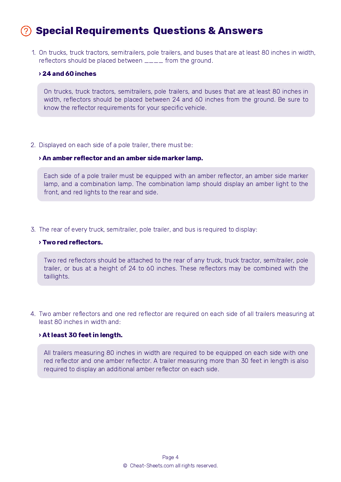 2025 Texas DMV CDL Permit Test Cheat Sheet 99 Pass Rate 