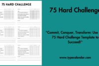 22 Free Printable 75 Hard Challenge Templates PDF Word