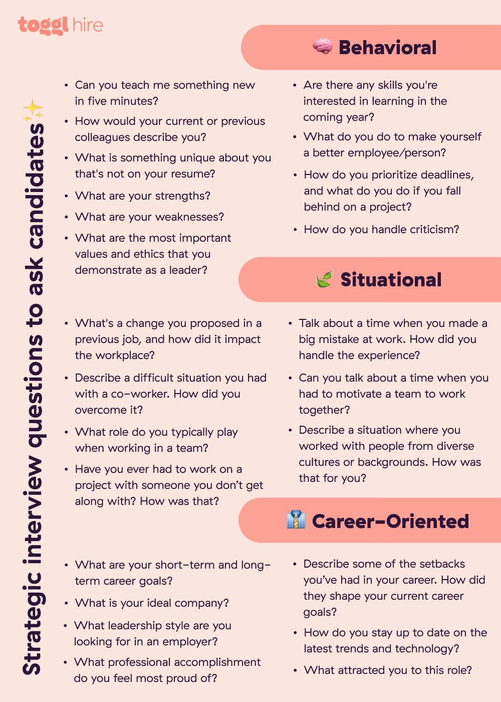 25 Strategic Interview Questions To Ask Candidates Toggl Hire