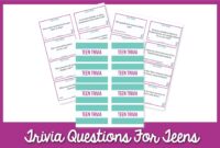 250 Best Trivia Questions For Teens Printable Cards